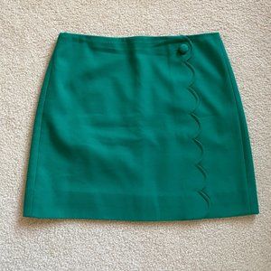 J. Crew Black Label Scallop High Waist Mini Skirt